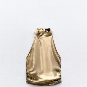 Zara Gold Sleeveless Top